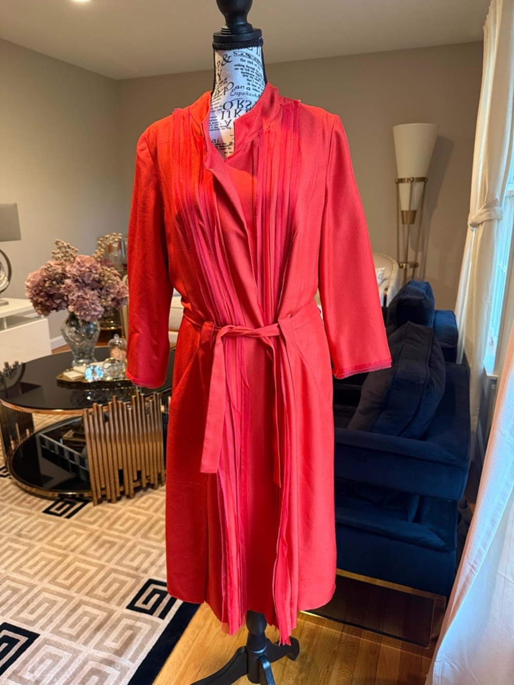 Oscar de la Renta Silk Knee-Length Dress